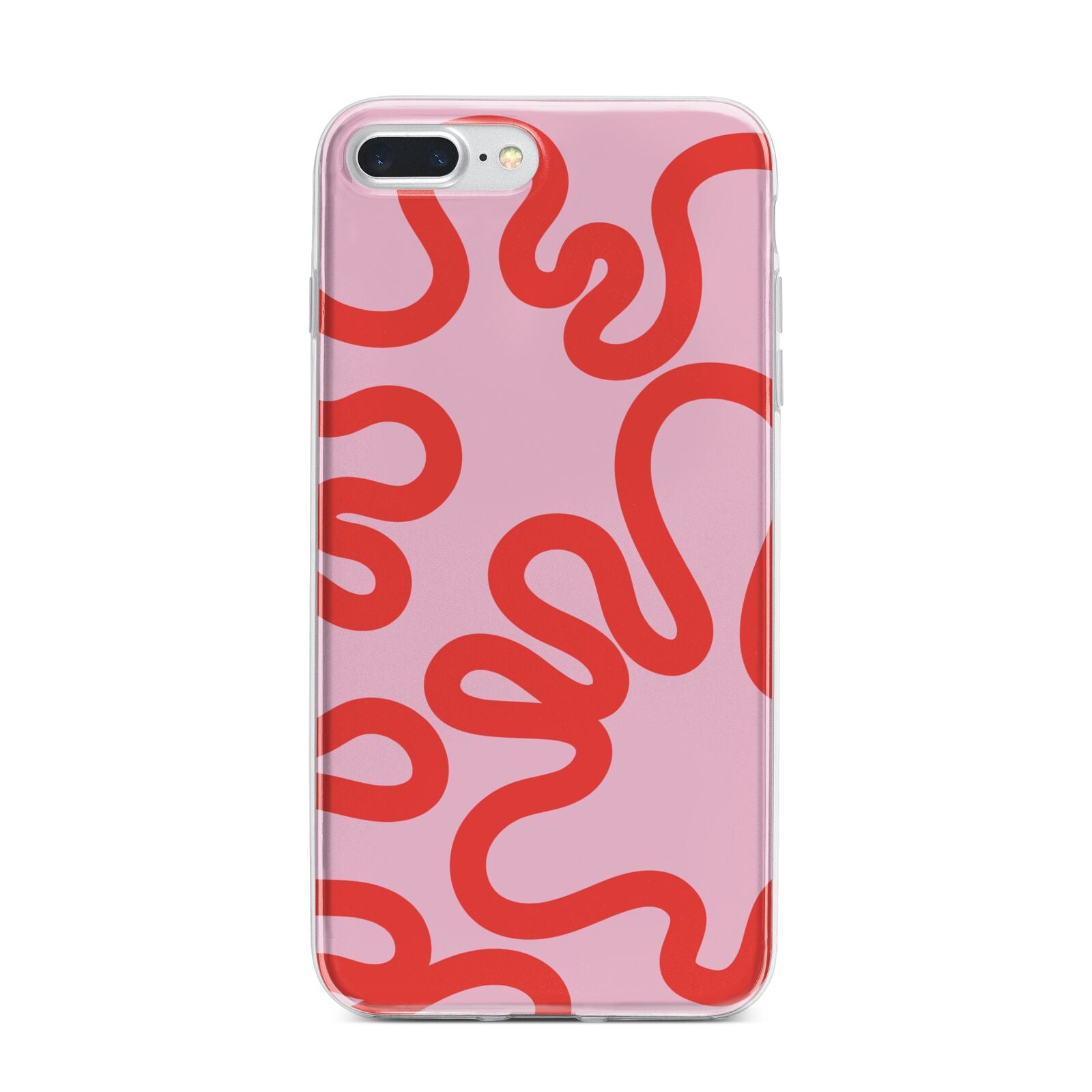 Squiggle iPhone 7 Plus Bumper Case on Silver iPhone