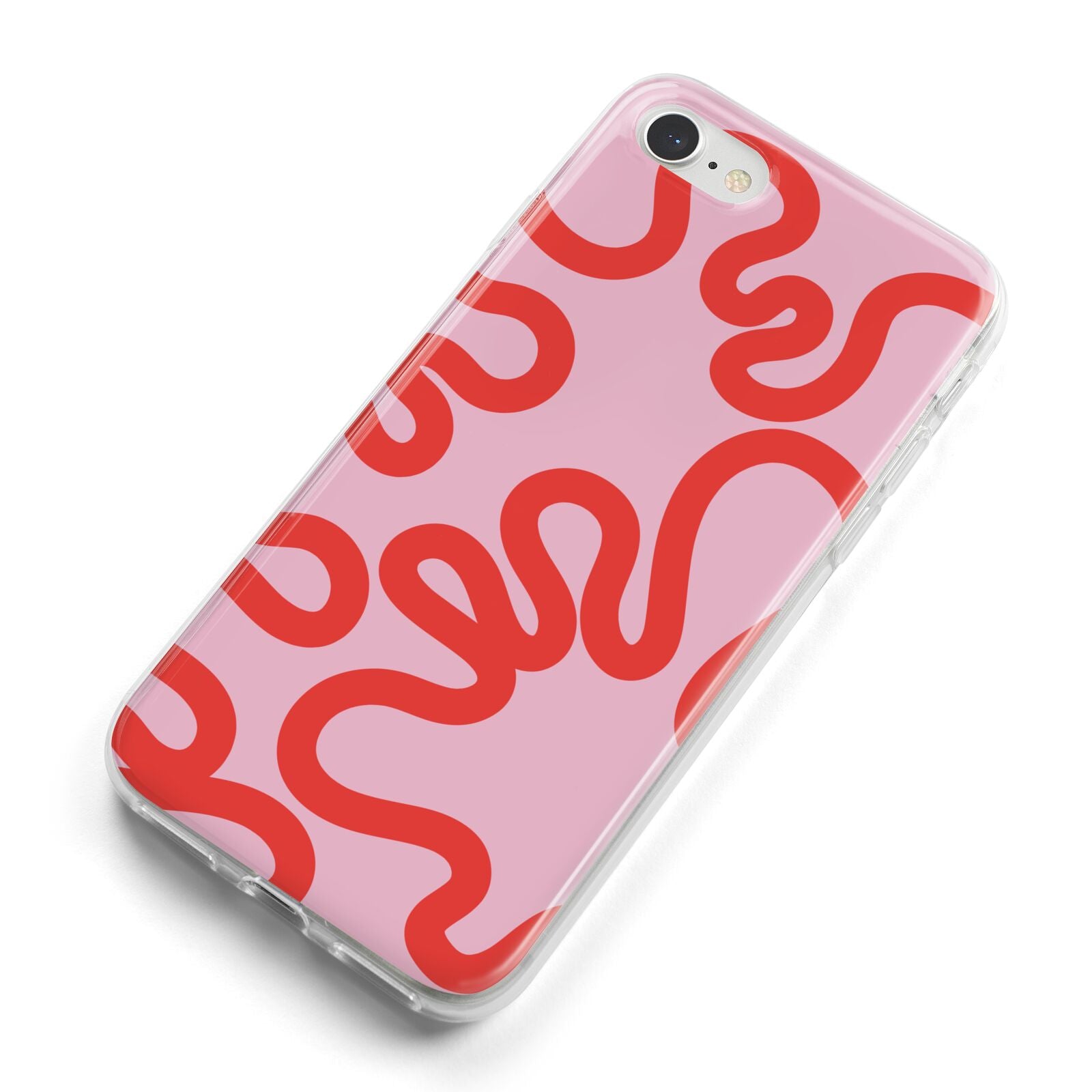 Squiggle iPhone 8 Bumper Case on Silver iPhone Alternative Image