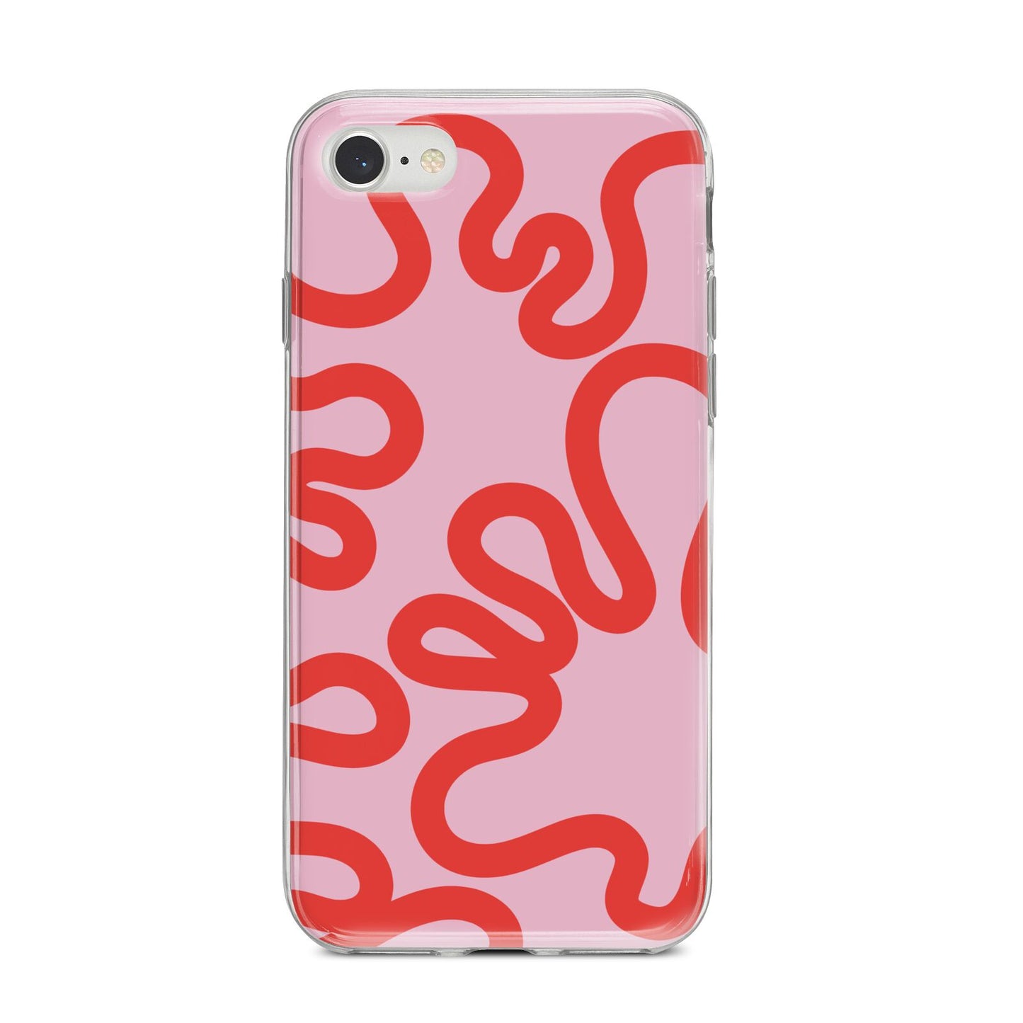 Squiggle iPhone 8 Bumper Case on Silver iPhone