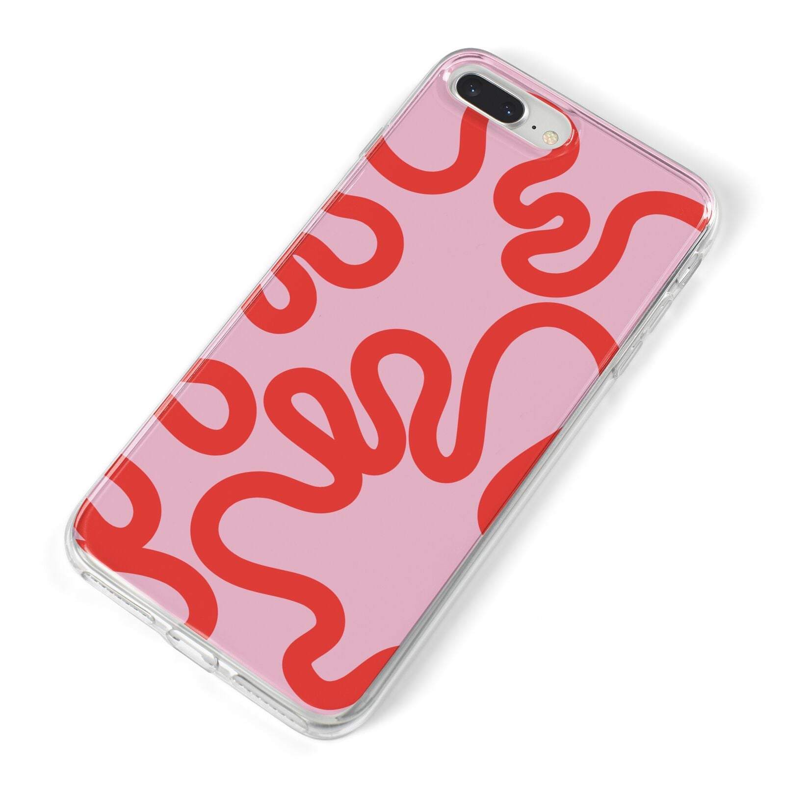 Squiggle iPhone 8 Plus Bumper Case on Silver iPhone Alternative Image