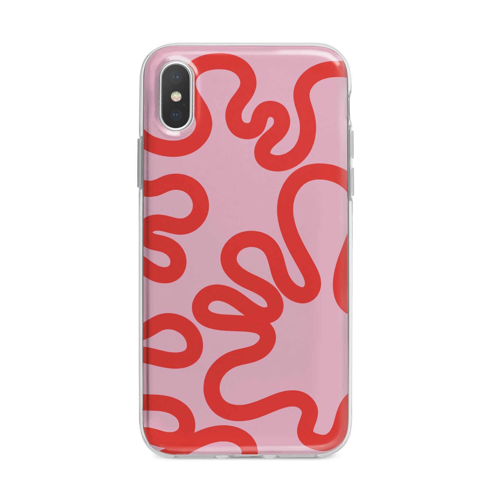 Squiggle iPhone X Bumper Case on Silver iPhone Alternative Image 1