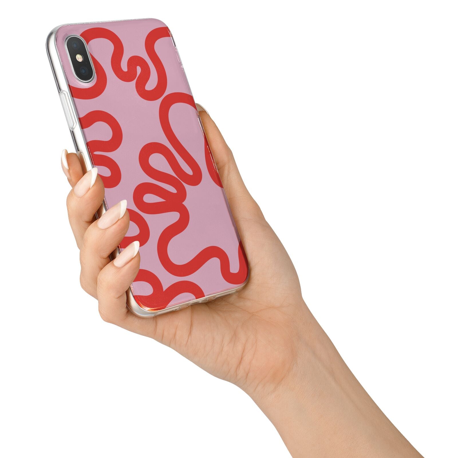 Squiggle iPhone X Bumper Case on Silver iPhone Alternative Image 2