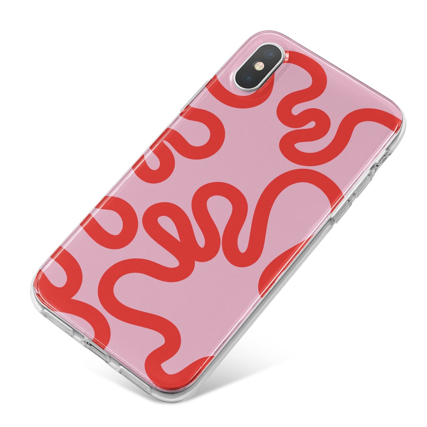 Squiggle iPhone X Bumper Case on Silver iPhone