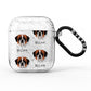 St Bernard Icon with Name AirPods Glitter Case