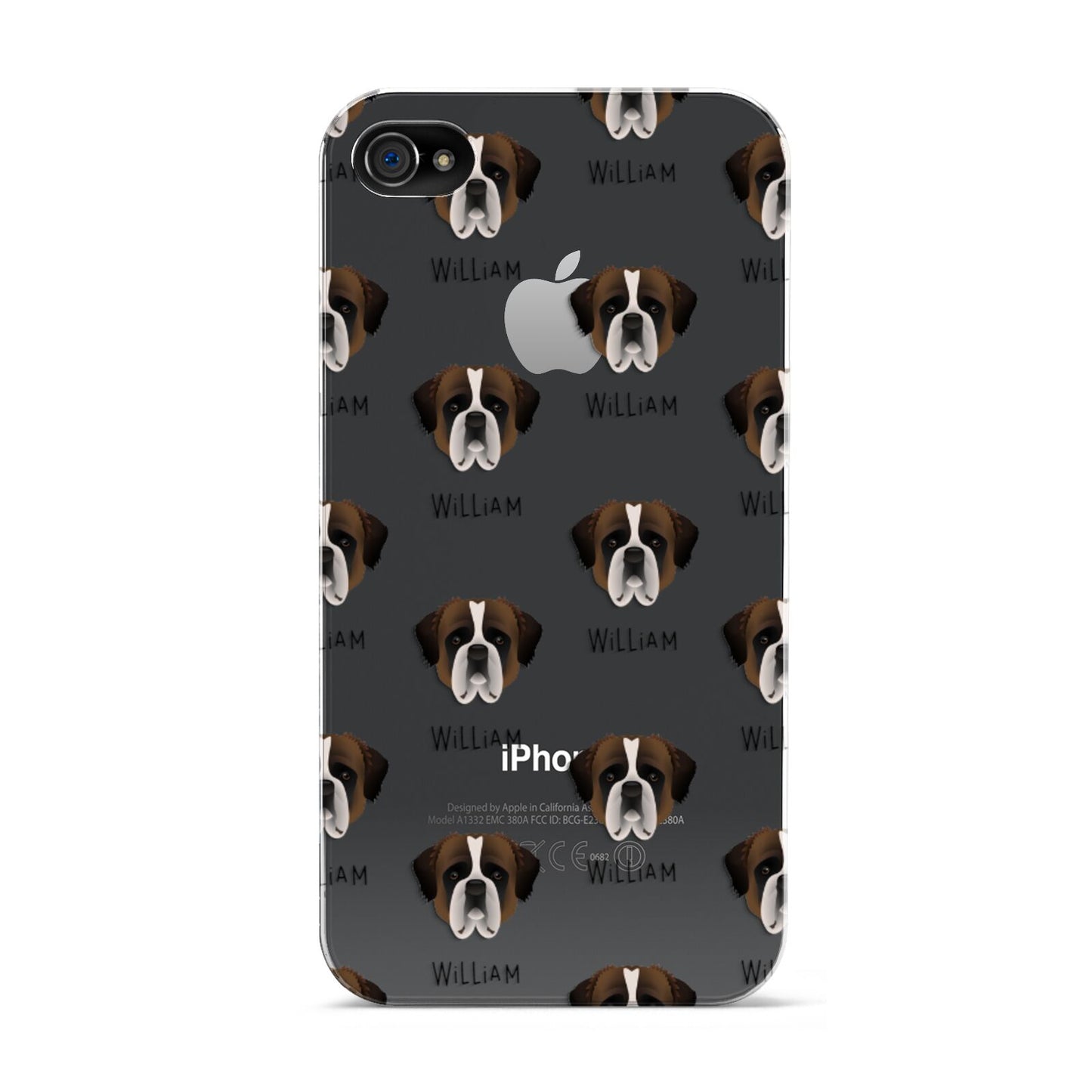 St Bernard Icon with Name Apple iPhone 4s Case