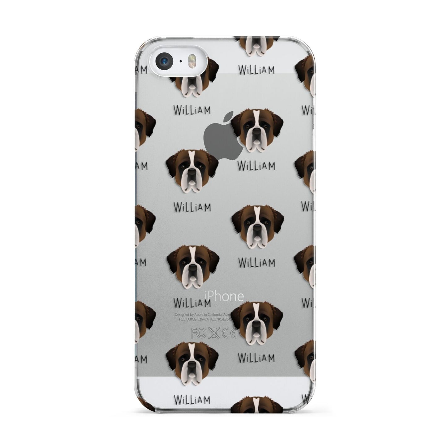 St Bernard Icon with Name Apple iPhone 5 Case