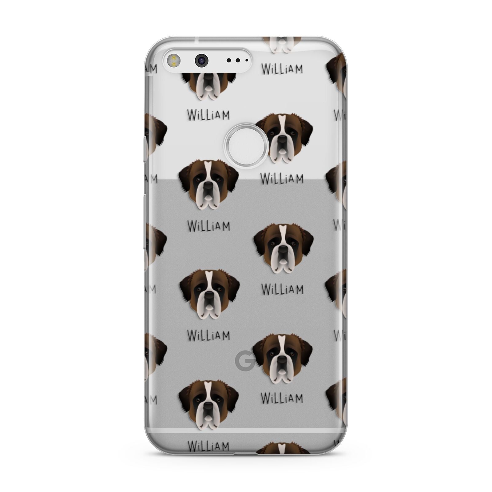 St Bernard Icon with Name Google Pixel Case