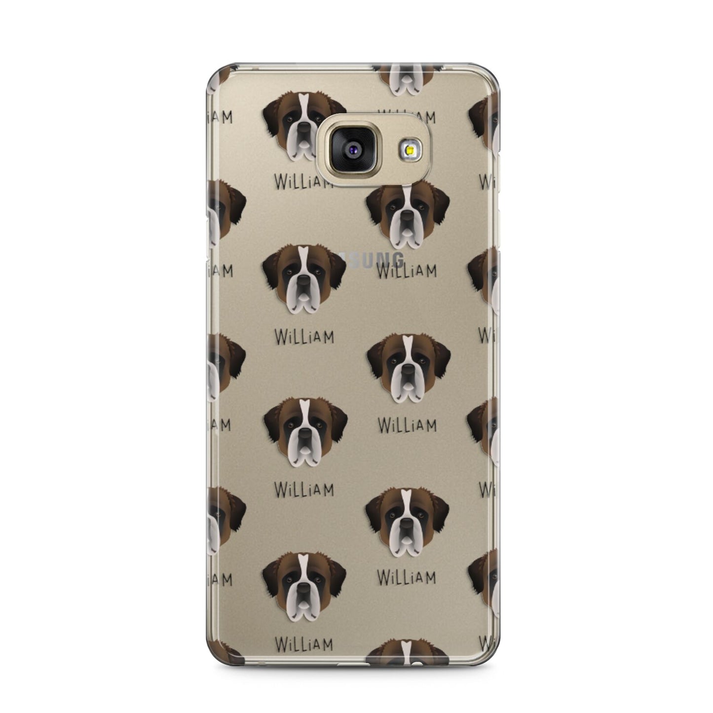 St Bernard Icon with Name Samsung Galaxy A5 2016 Case on gold phone