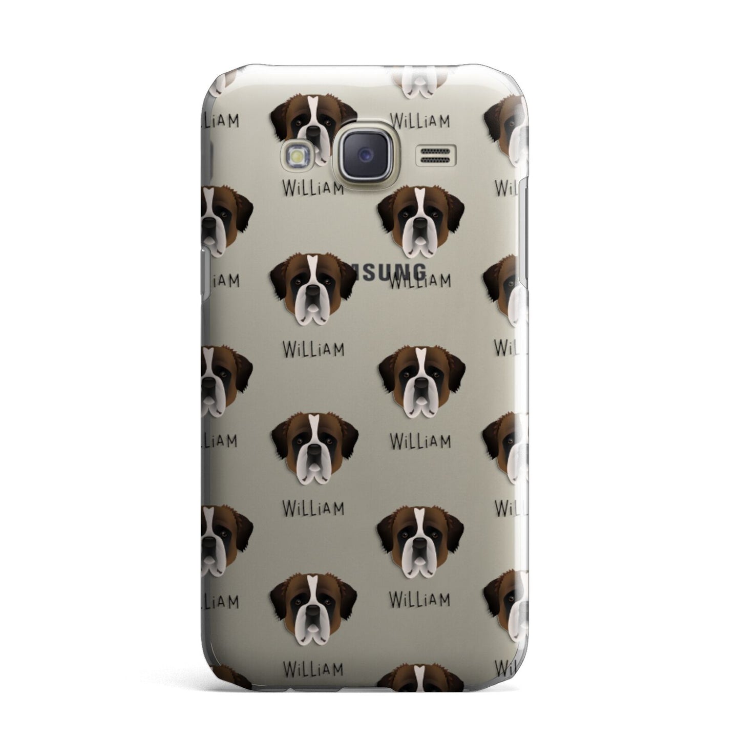 St Bernard Icon with Name Samsung Galaxy J7 Case