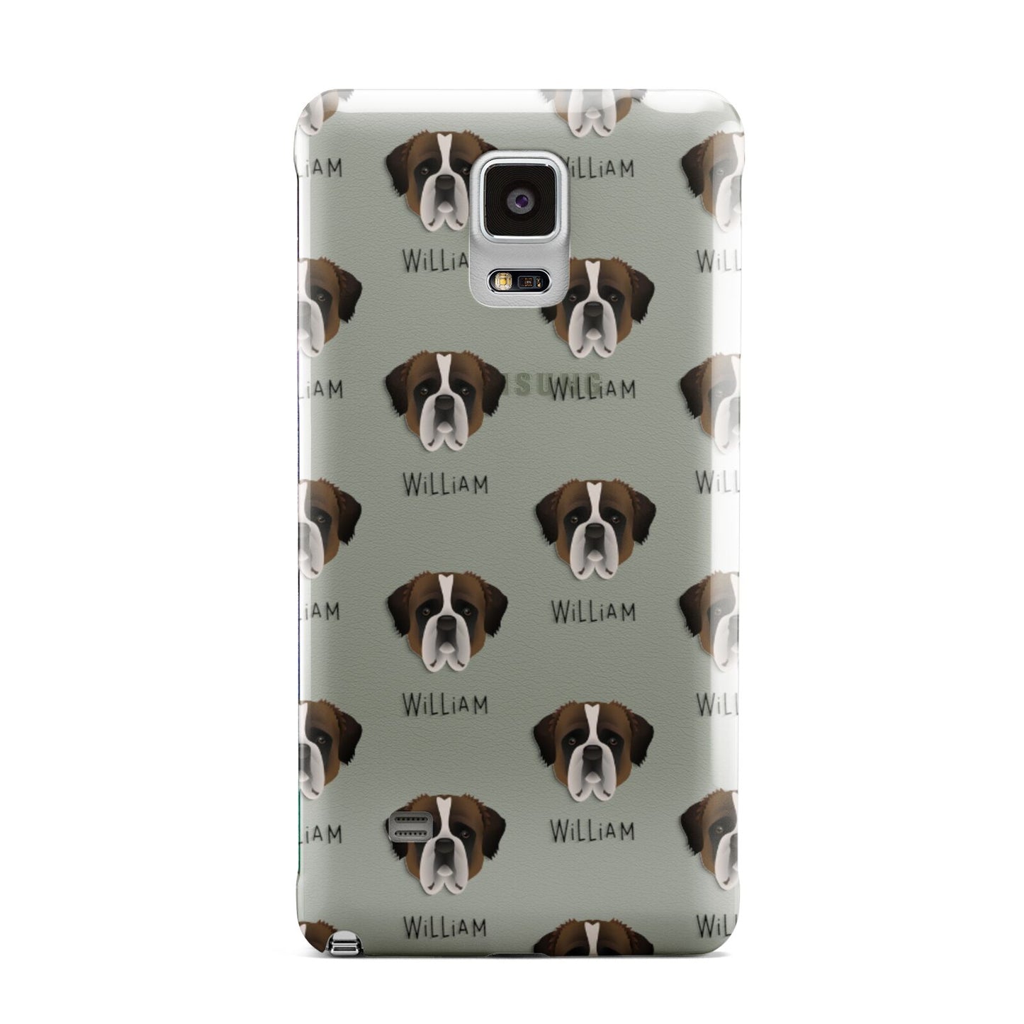 St Bernard Icon with Name Samsung Galaxy Note 4 Case