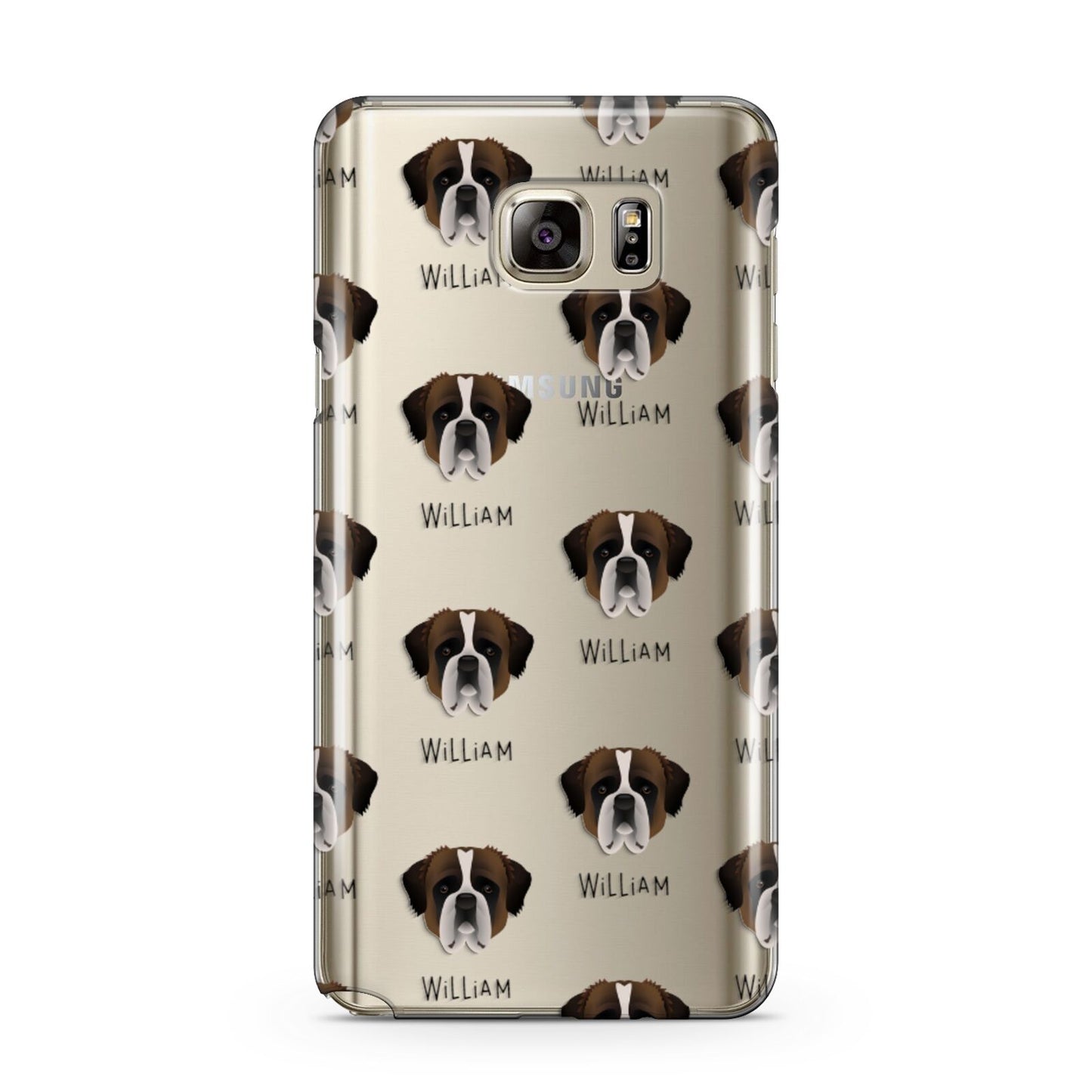 St Bernard Icon with Name Samsung Galaxy Note 5 Case