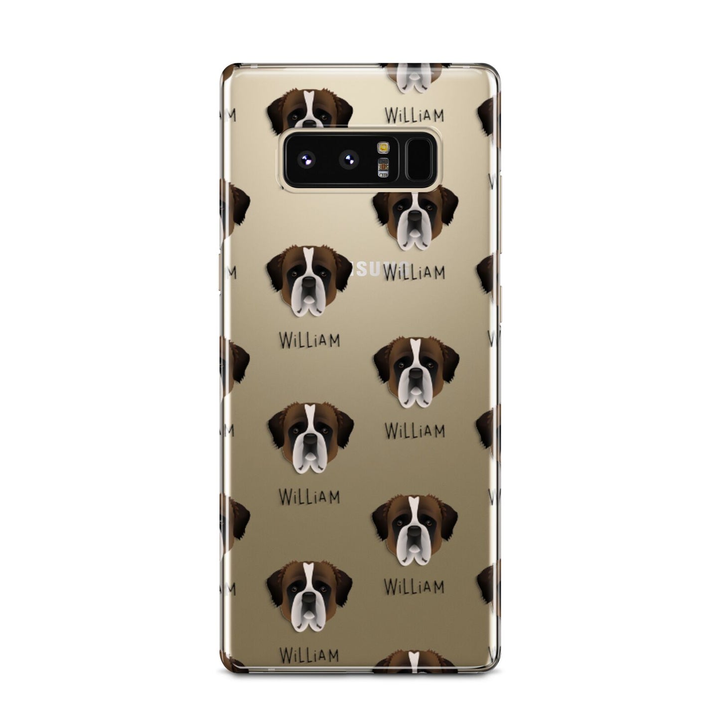 St Bernard Icon with Name Samsung Galaxy Note 8 Case