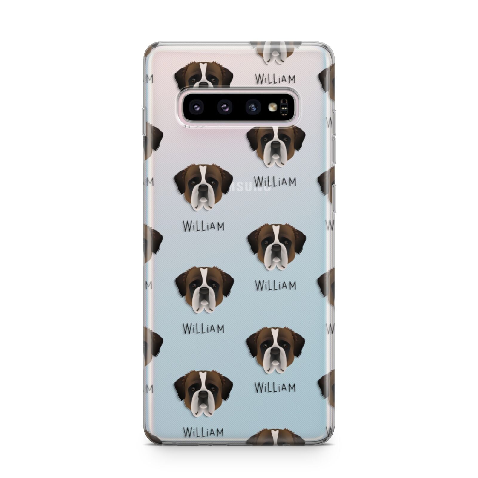 St Bernard Icon with Name Samsung Galaxy S10 Plus Case