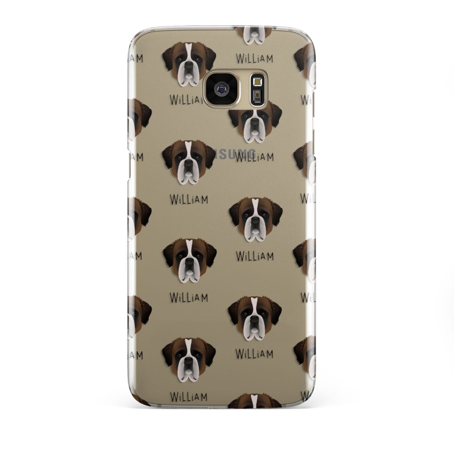 St Bernard Icon with Name Samsung Galaxy S7 Edge Case