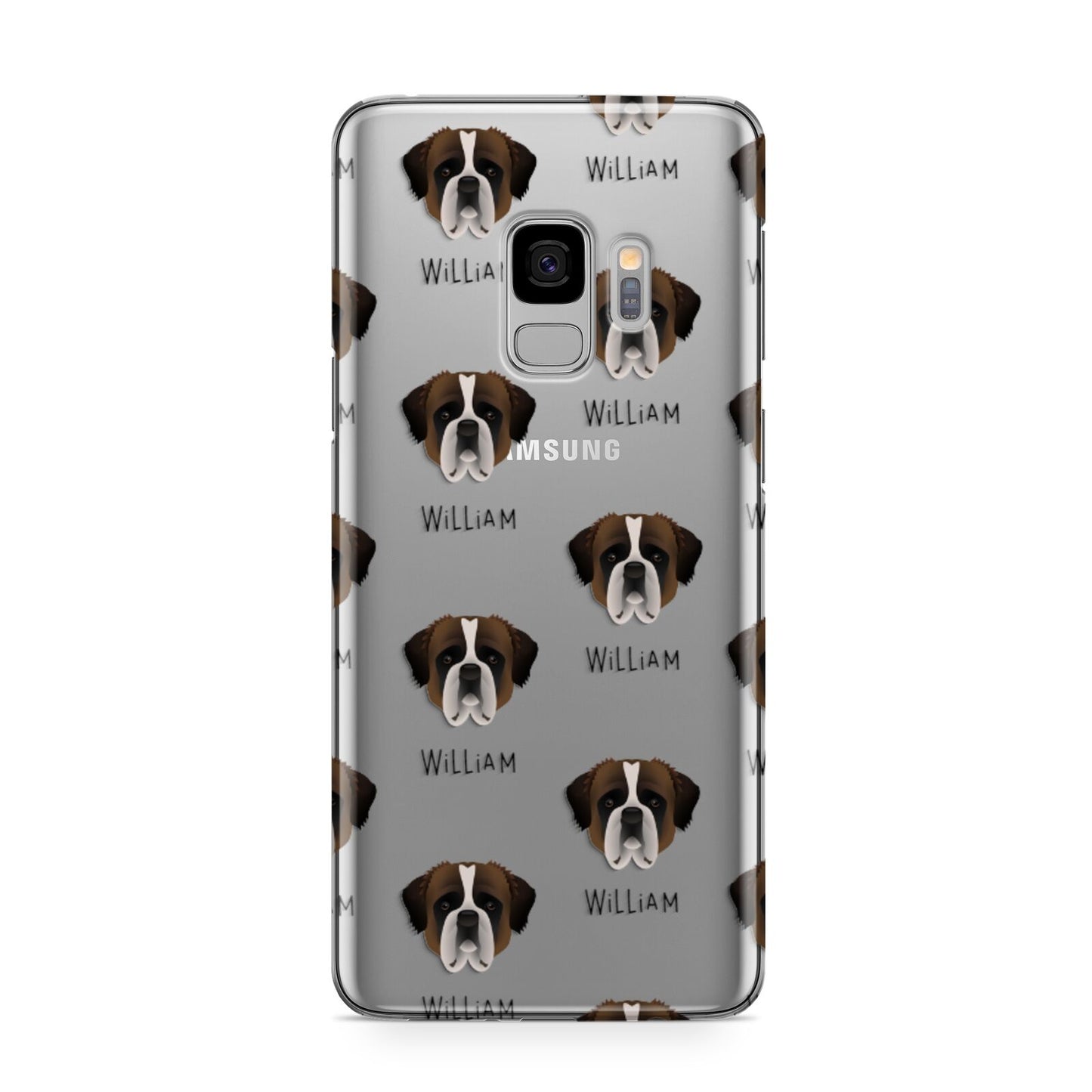 St Bernard Icon with Name Samsung Galaxy S9 Case