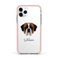 St Bernard Personalised Apple iPhone 11 Pro in Silver with Pink Impact Case