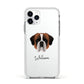 St Bernard Personalised Apple iPhone 11 Pro in Silver with White Impact Case