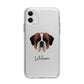 St Bernard Personalised Apple iPhone 11 in White with Bumper Case