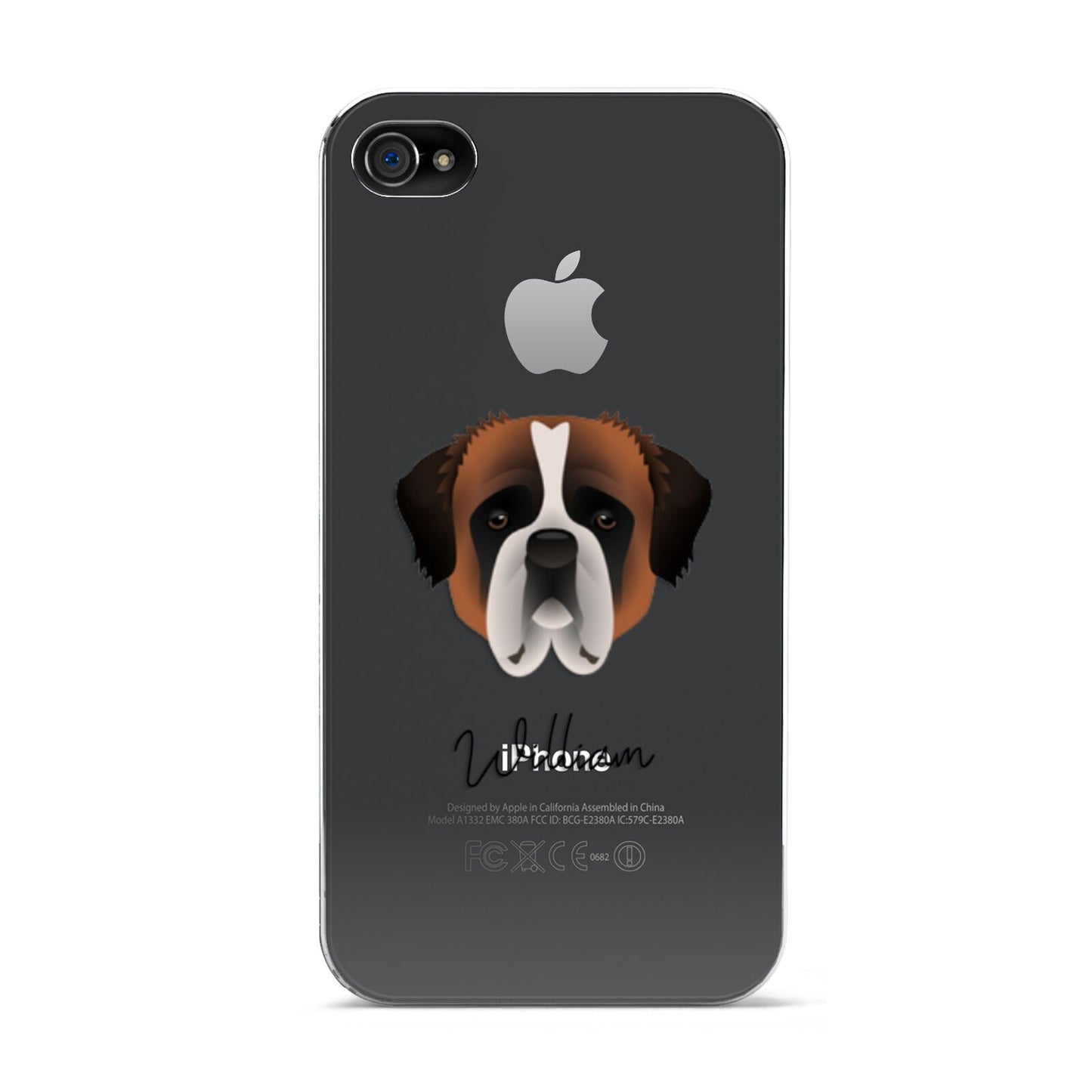 St Bernard Personalised Apple iPhone 4s Case