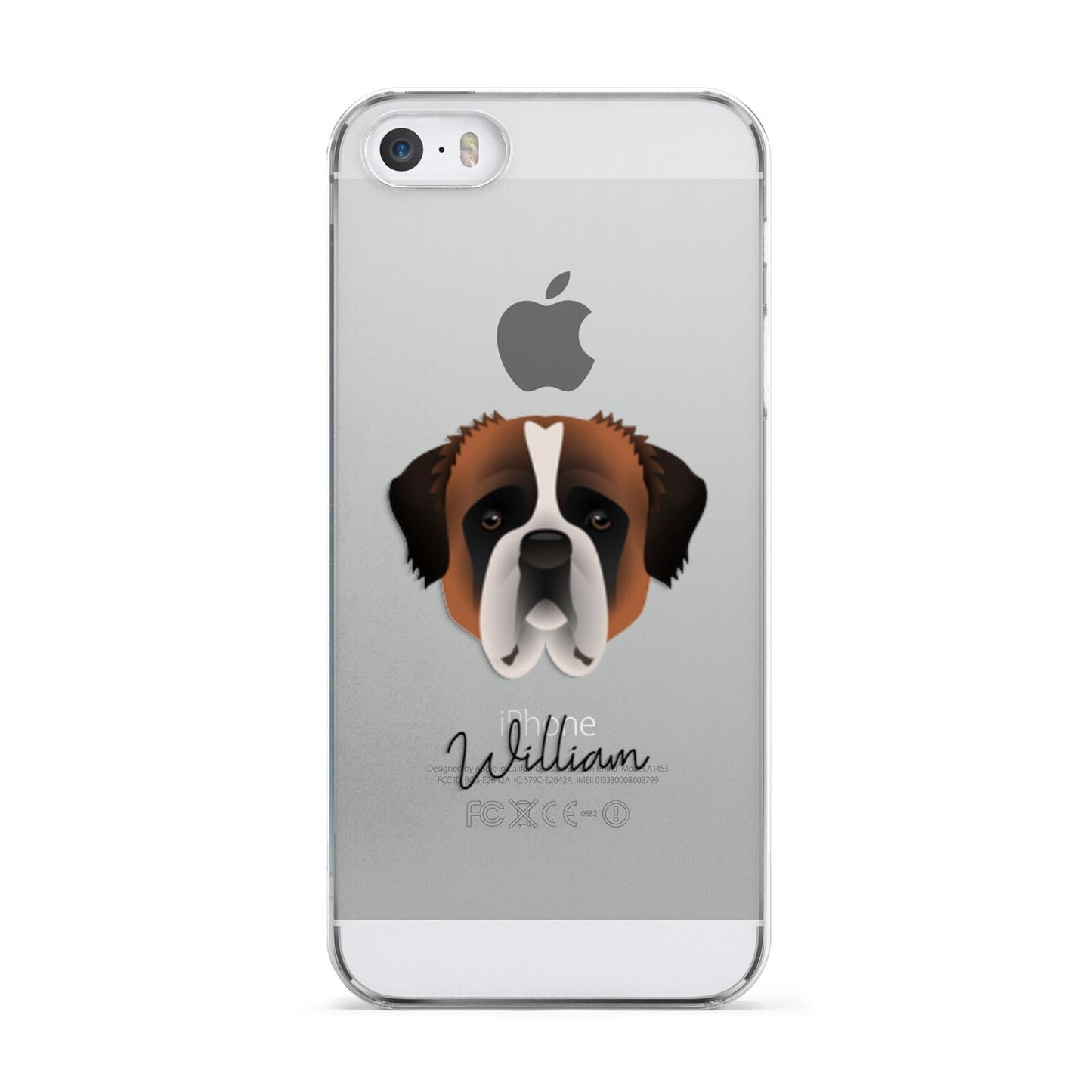 St Bernard Personalised Apple iPhone 5 Case