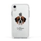 St Bernard Personalised Apple iPhone XR Impact Case White Edge on Silver Phone