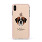 St Bernard Personalised Apple iPhone Xs Max Impact Case Pink Edge on Gold Phone