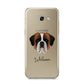 St Bernard Personalised Samsung Galaxy A5 2017 Case on gold phone