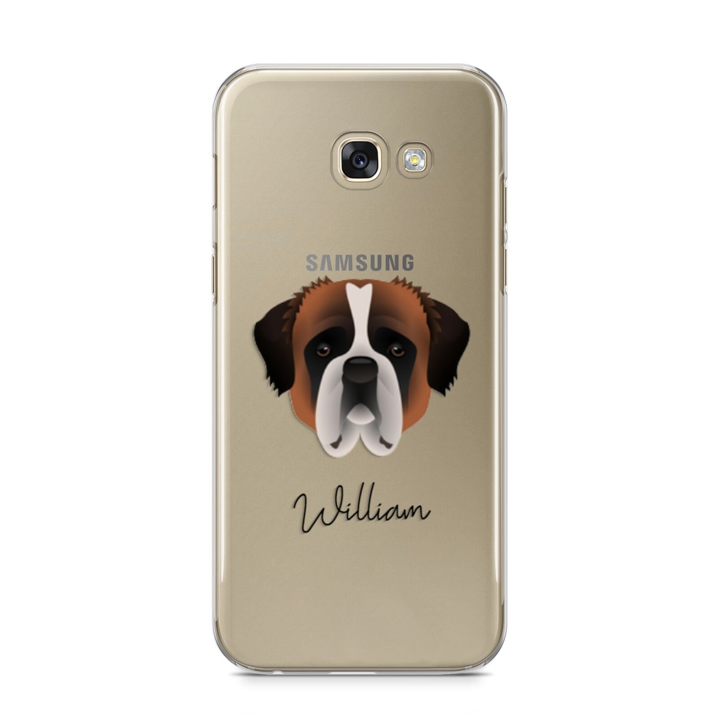St Bernard Personalised Samsung Galaxy A5 2017 Case on gold phone