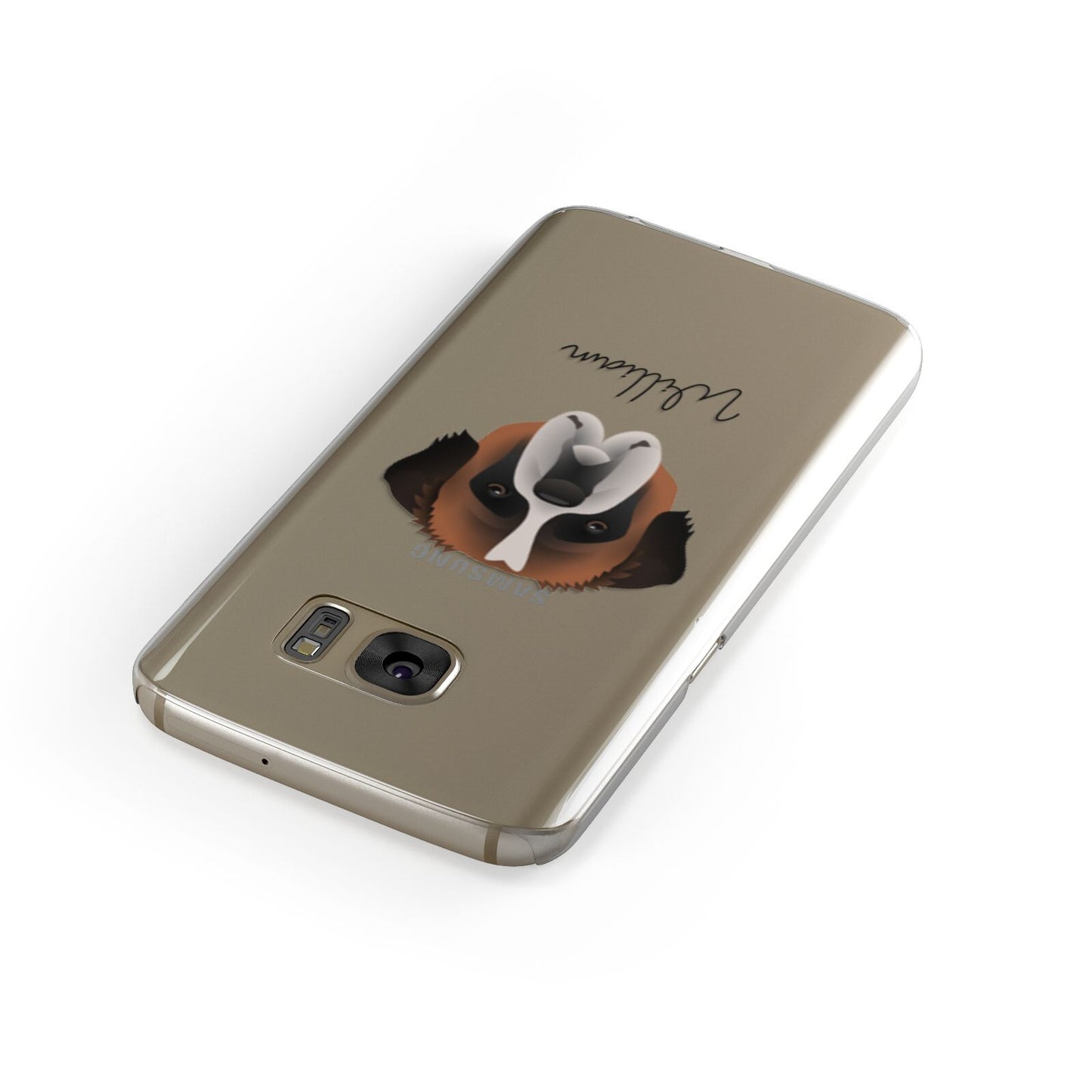 St Bernard Personalised Samsung Galaxy Case Front Close Up