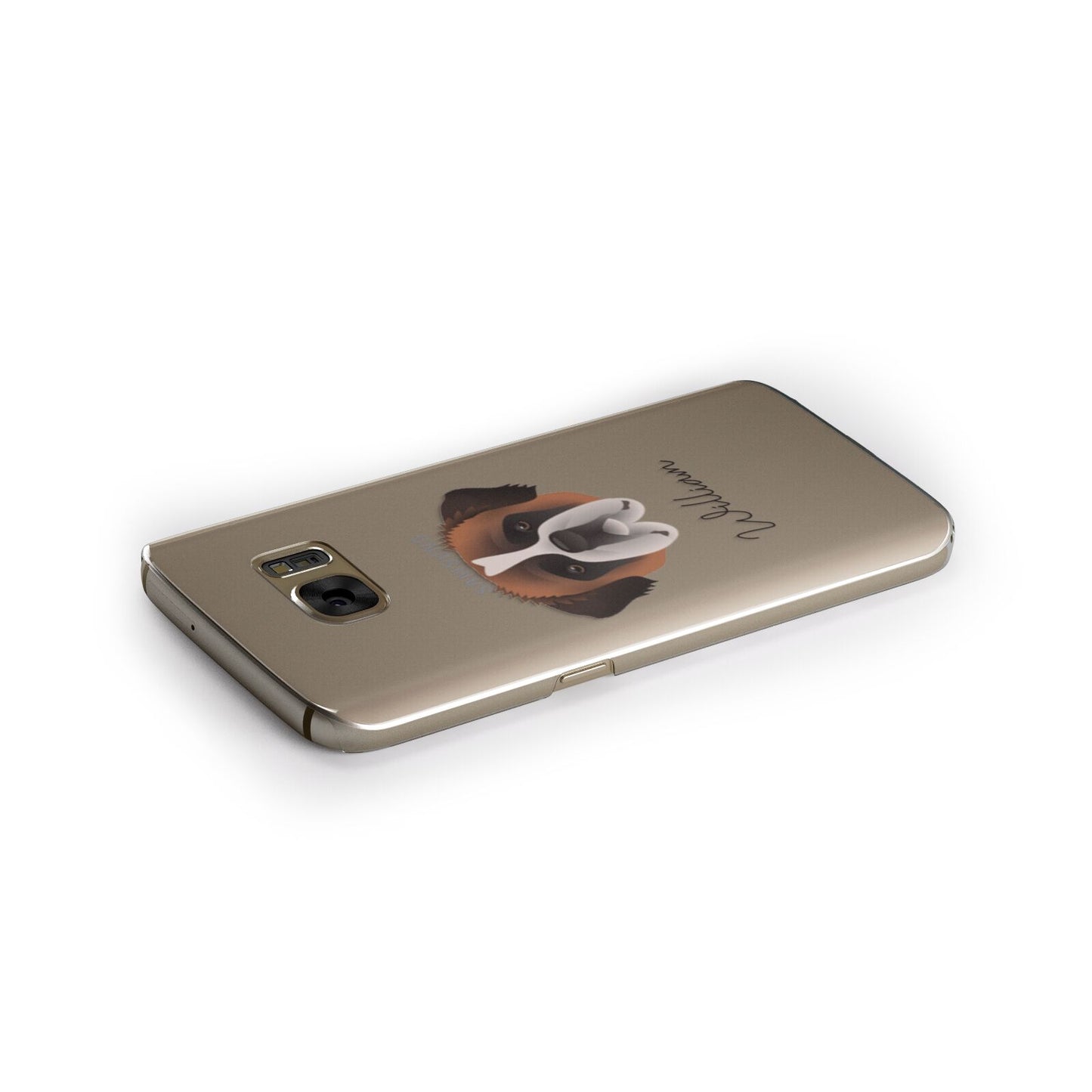 St Bernard Personalised Samsung Galaxy Case Side Close Up