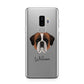 St Bernard Personalised Samsung Galaxy S9 Plus Case on Silver phone