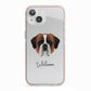 St Bernard Personalised iPhone 13 TPU Impact Case with Pink Edges