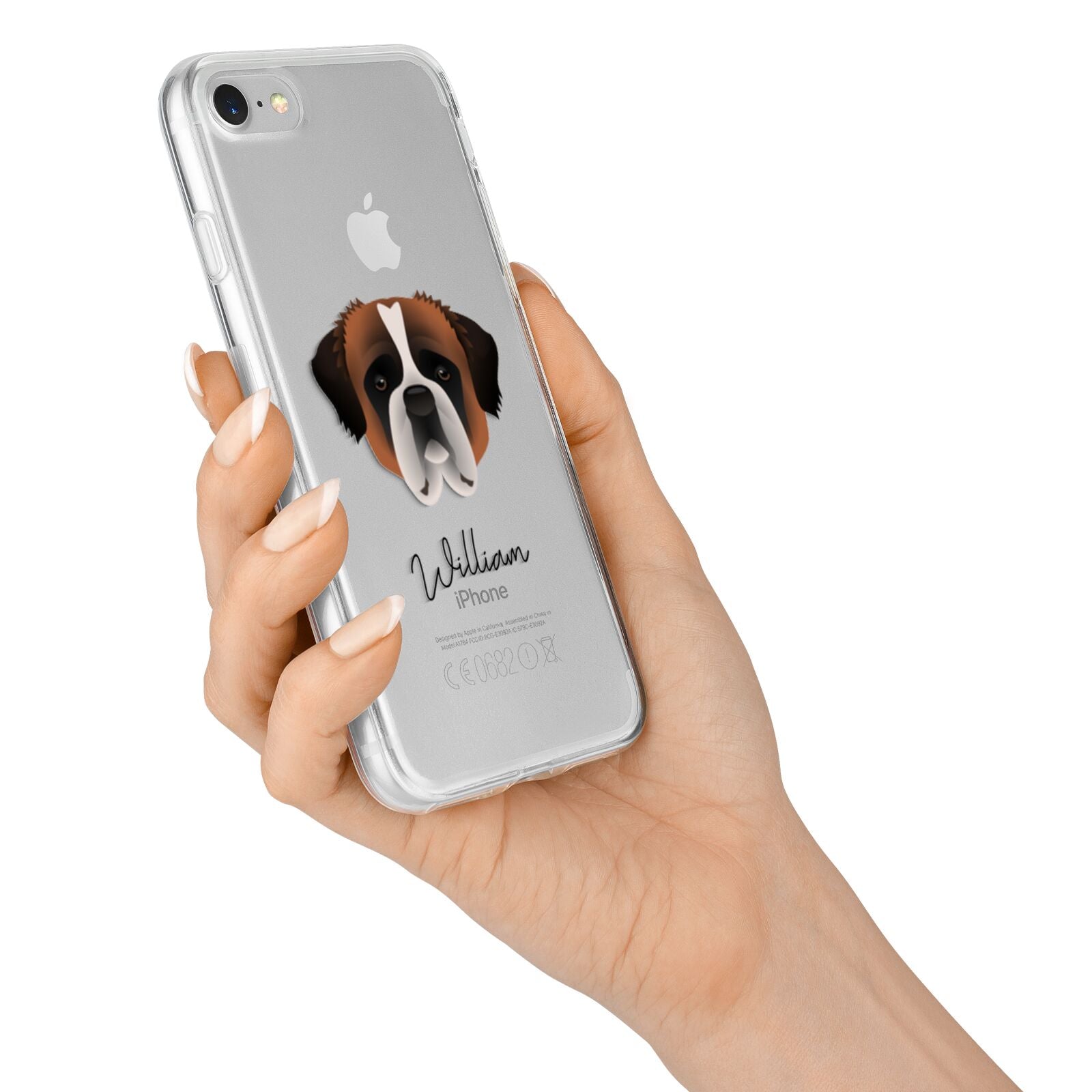 St Bernard Personalised iPhone 7 Bumper Case on Silver iPhone Alternative Image
