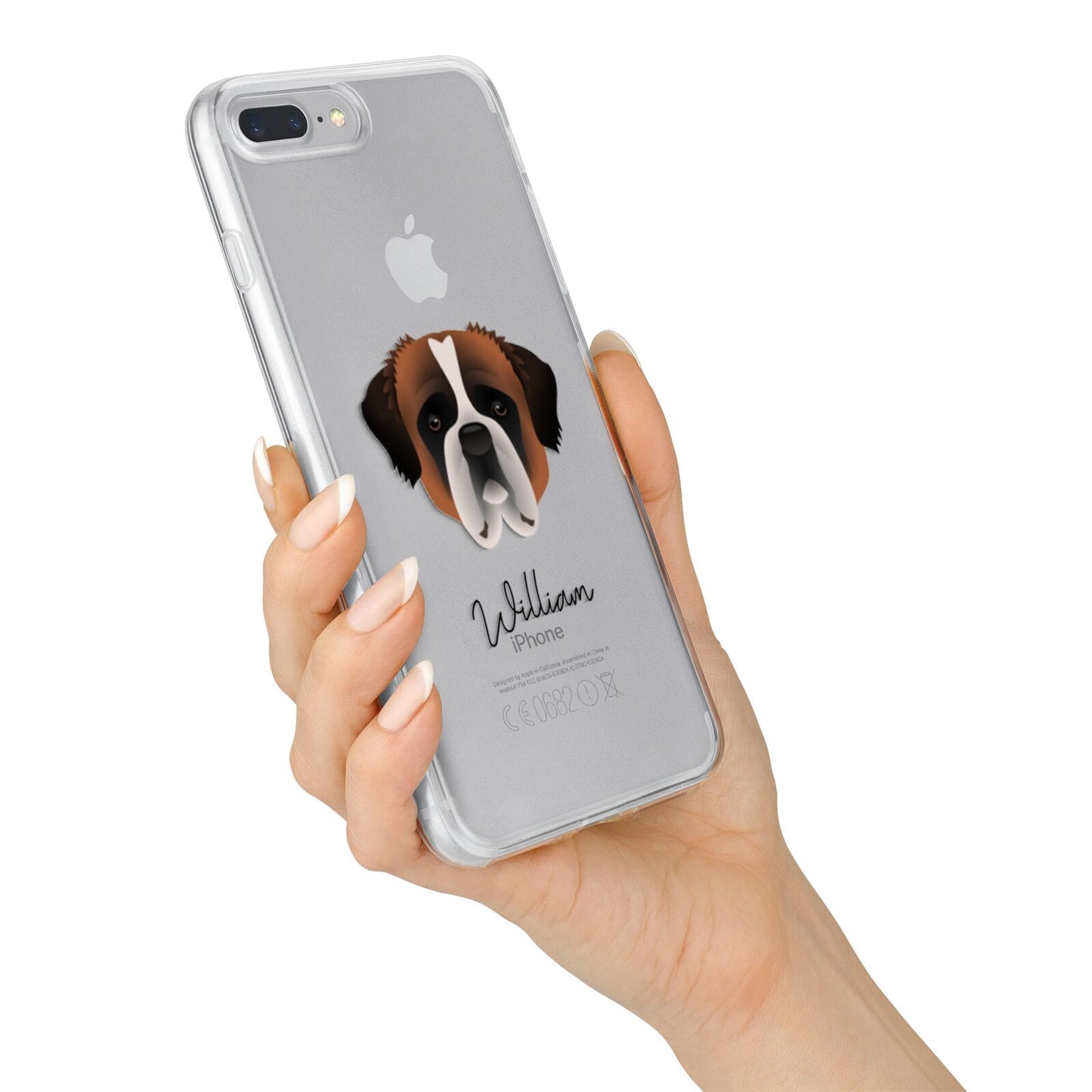 St Bernard Personalised iPhone 7 Plus Bumper Case on Silver iPhone Alternative Image