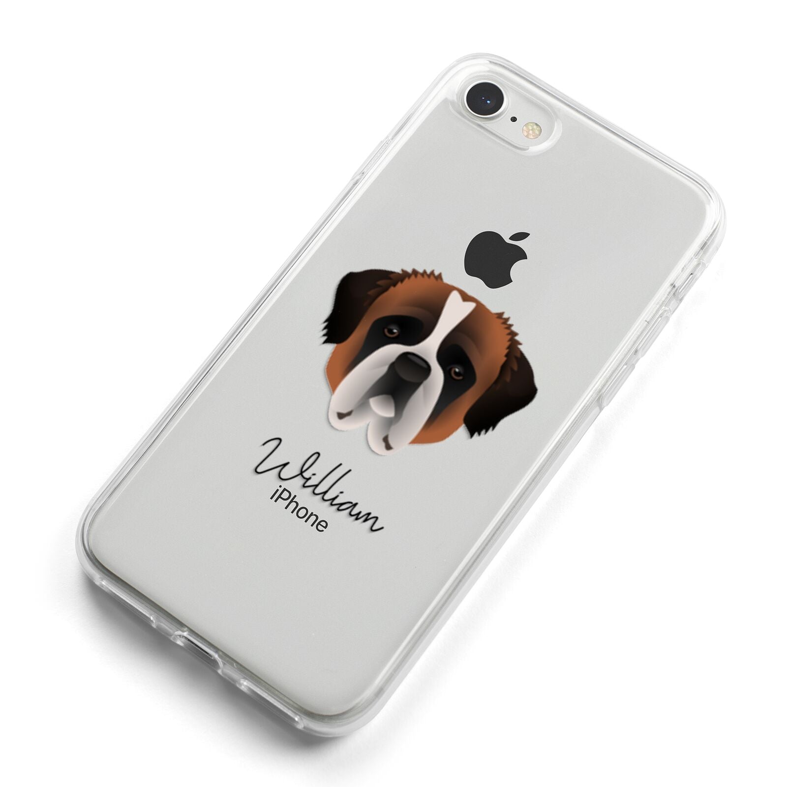 St Bernard Personalised iPhone 8 Bumper Case on Silver iPhone Alternative Image