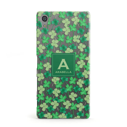 St Patricks Day Monogram Sony Xperia Case