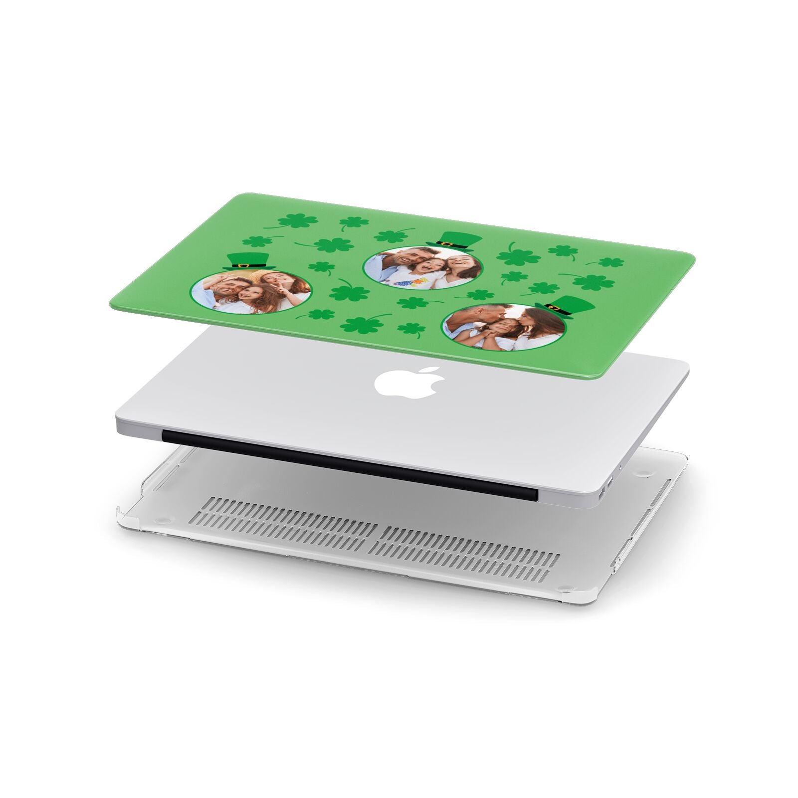 St Patricks Day Personalised Photo Apple MacBook Case in Detail