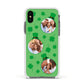 St Patricks Day Personalised Photo Apple iPhone Xs Impact Case White Edge on Black Phone