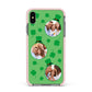 St Patricks Day Personalised Photo Apple iPhone Xs Max Impact Case Pink Edge on Black Phone