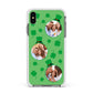 St Patricks Day Personalised Photo Apple iPhone Xs Max Impact Case White Edge on Black Phone