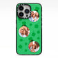 St Patricks Day Personalised Photo iPhone 13 Pro Black Impact Case on Silver phone