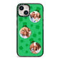 St Patricks Day Personalised Photo iPhone 14 Black Impact Case on Silver phone