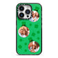 St Patricks Day Personalised Photo iPhone 14 Pro Black Impact Case on Silver phone