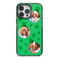 St Patricks Day Personalised Photo iPhone 14 Pro Max Black Impact Case on Silver phone