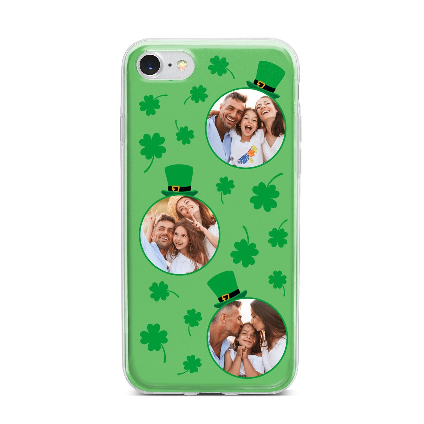 St Patricks Day Personalised Photo iPhone 7 Bumper Case on Silver iPhone