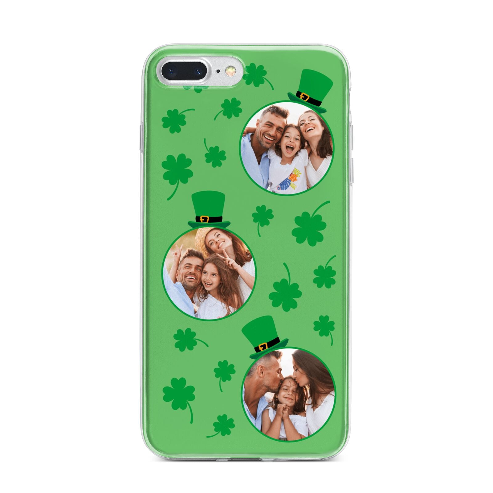 St Patricks Day Personalised Photo iPhone 7 Plus Bumper Case on Silver iPhone