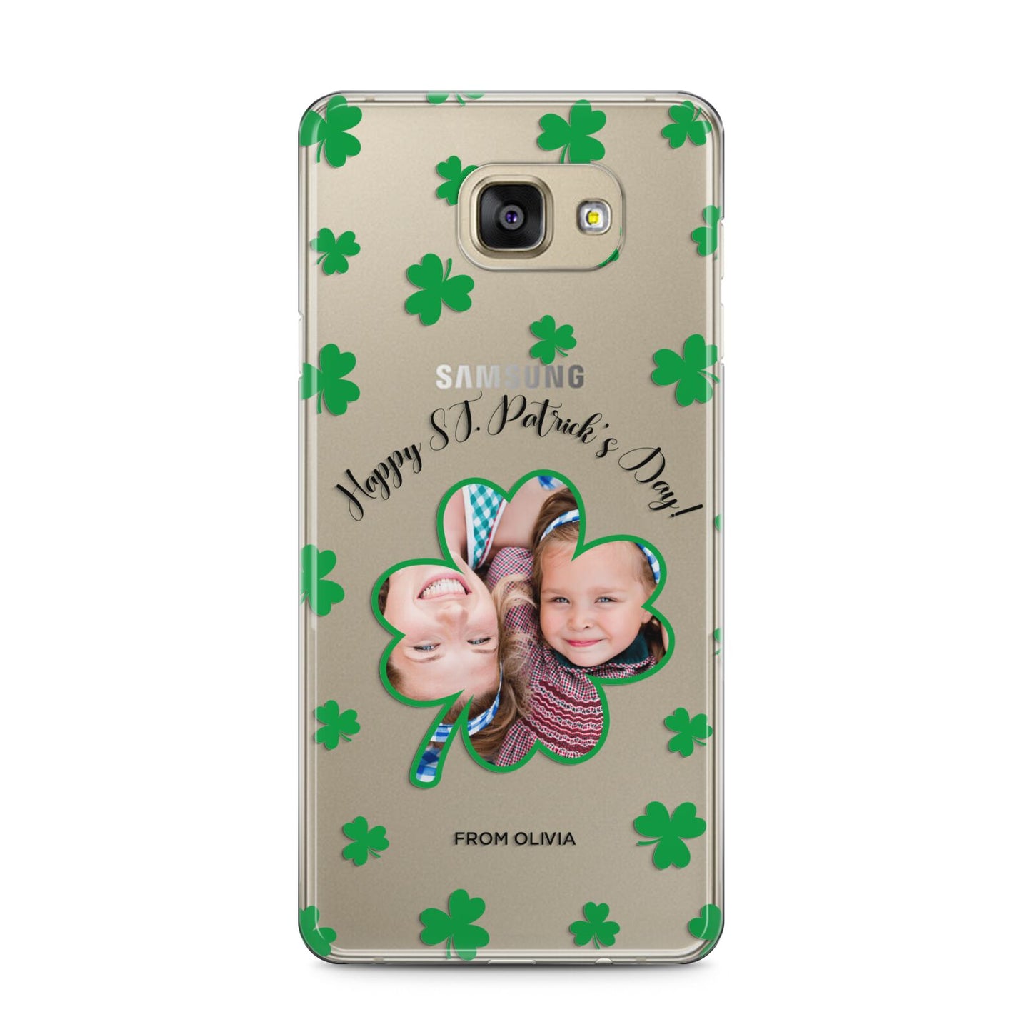 St Patricks Day Photo Upload Samsung Galaxy A5 2016 Case on gold phone