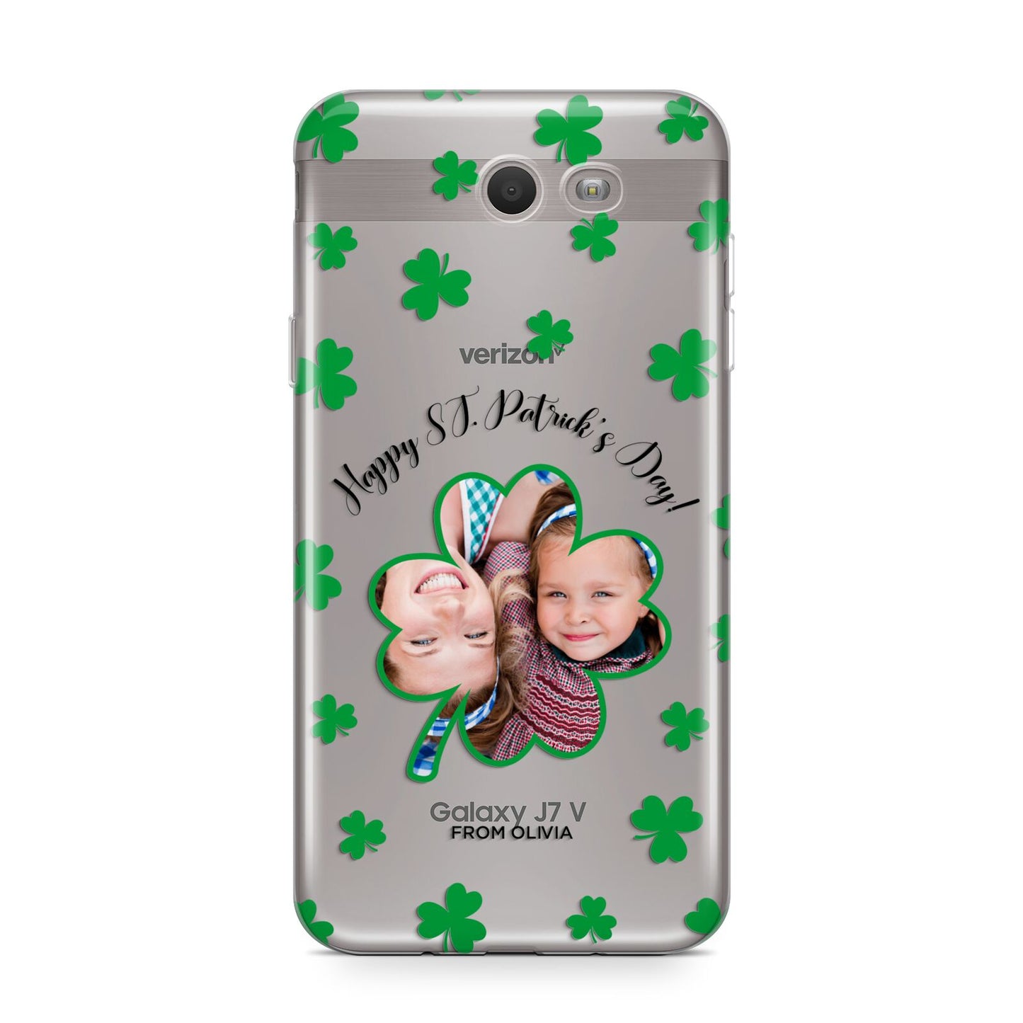 St Patricks Day Photo Upload Samsung Galaxy J7 2017 Case