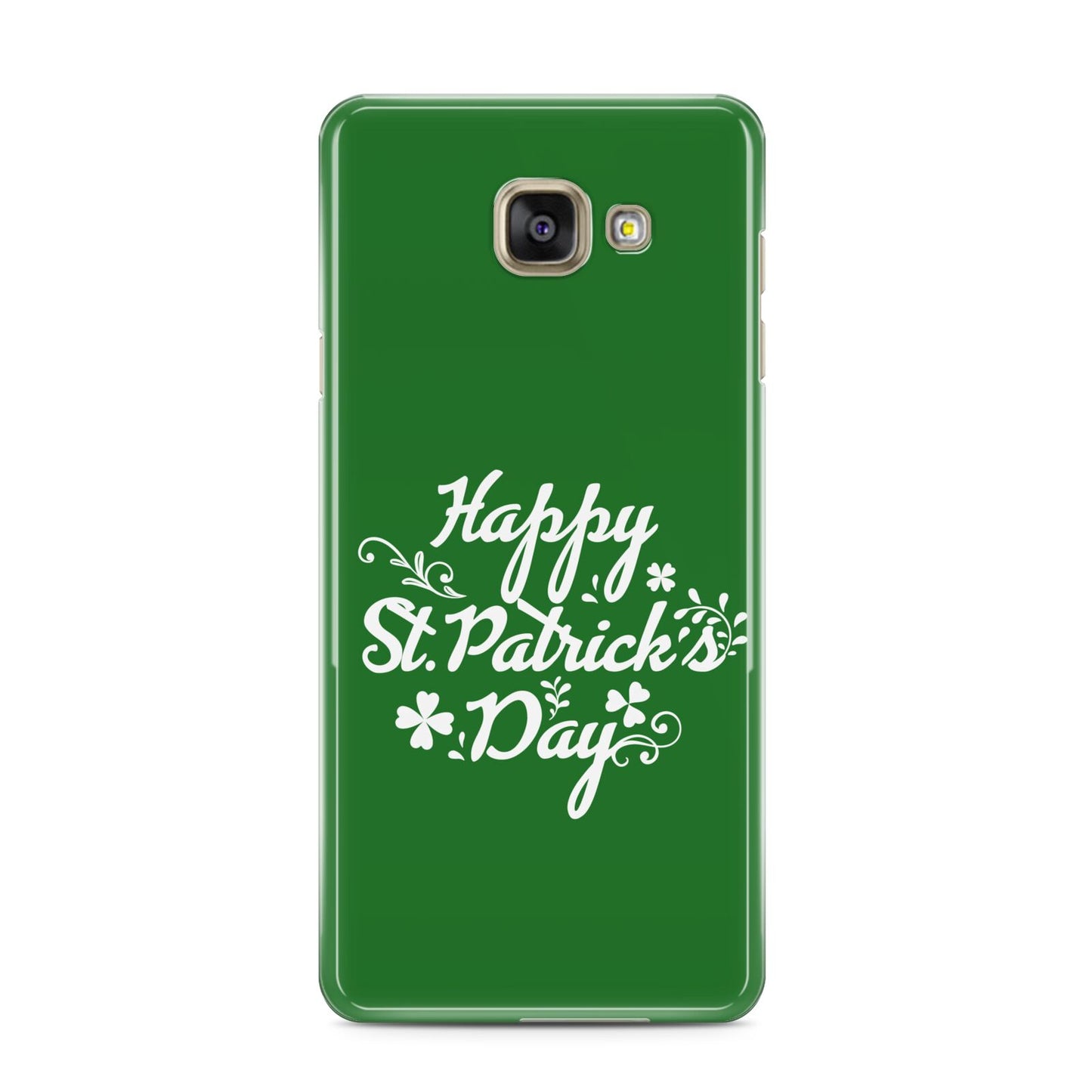 St Patricks Day Samsung Galaxy A3 2016 Case on gold phone