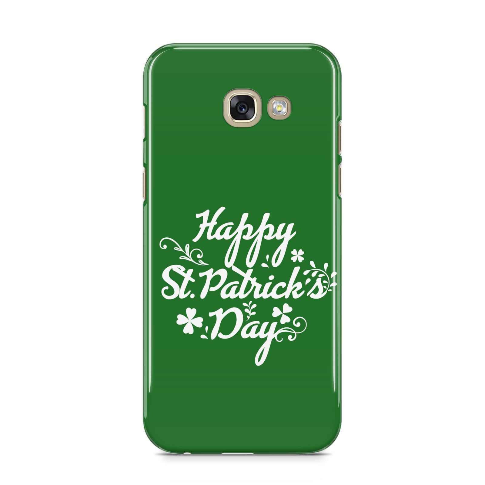 St Patricks Day Samsung Galaxy A5 2017 Case on gold phone